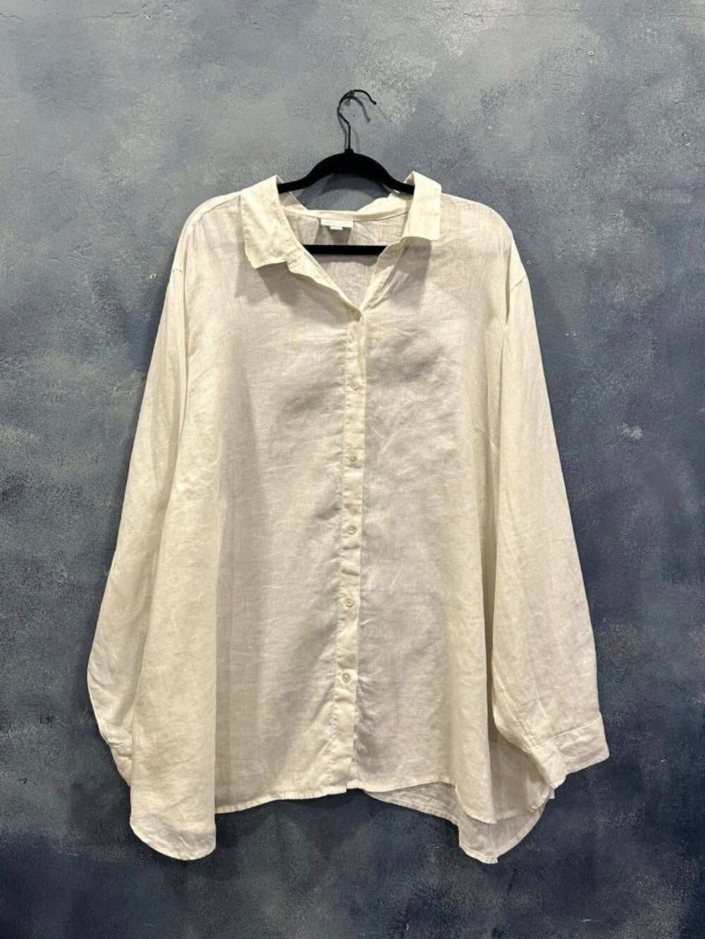 J.JILL Love Linen Button Down white color size 4x